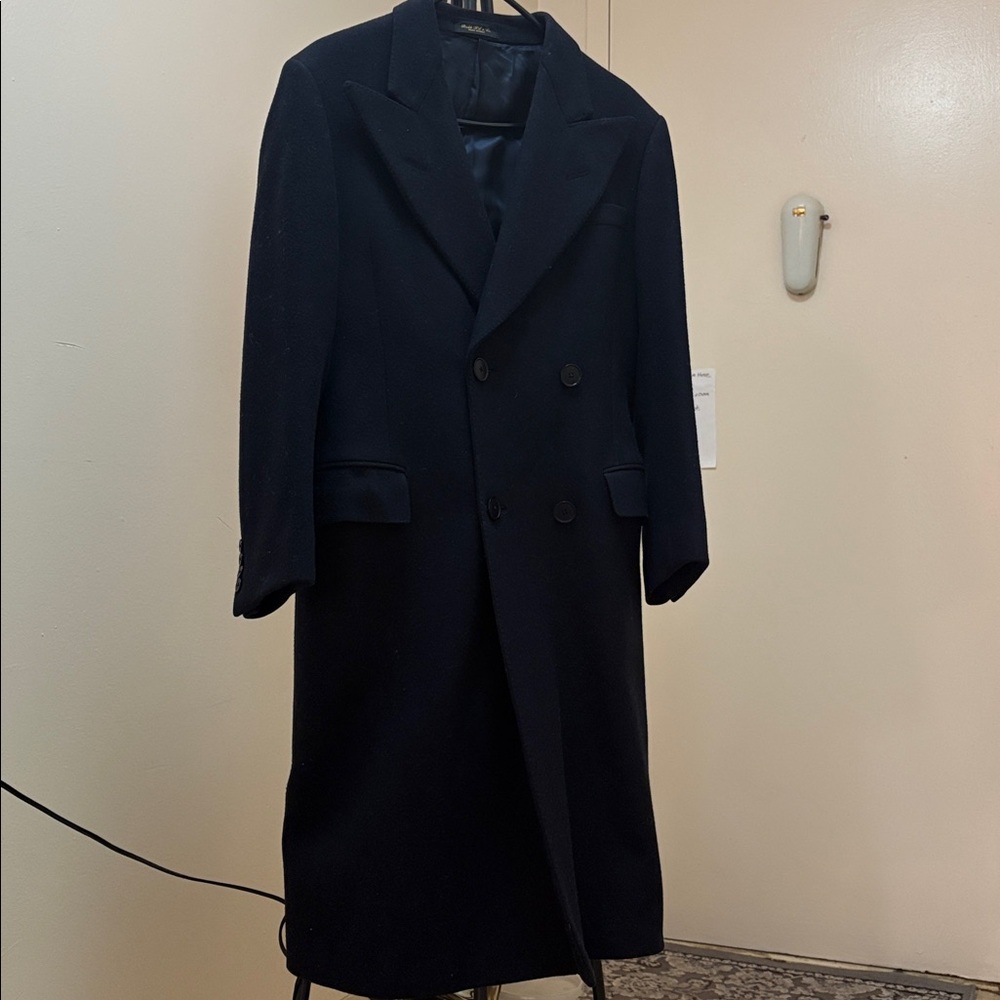 Ralph Lauren Double RL Black Top Coat